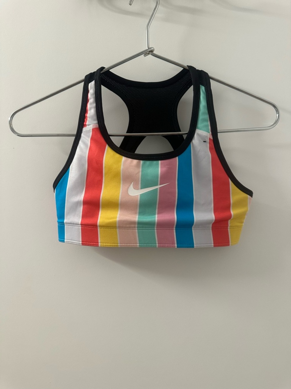Nike Striped Racerback Sports Bra | Multicolor | M